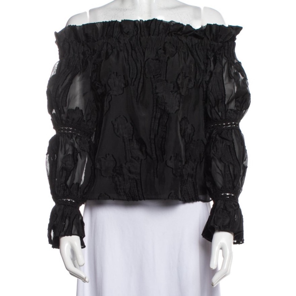 New Alexis Elegant Black Off-Shoulder Top